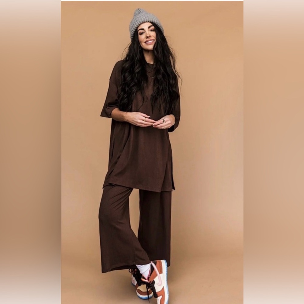 Lex Ribbed Playsuit in Mocha, M